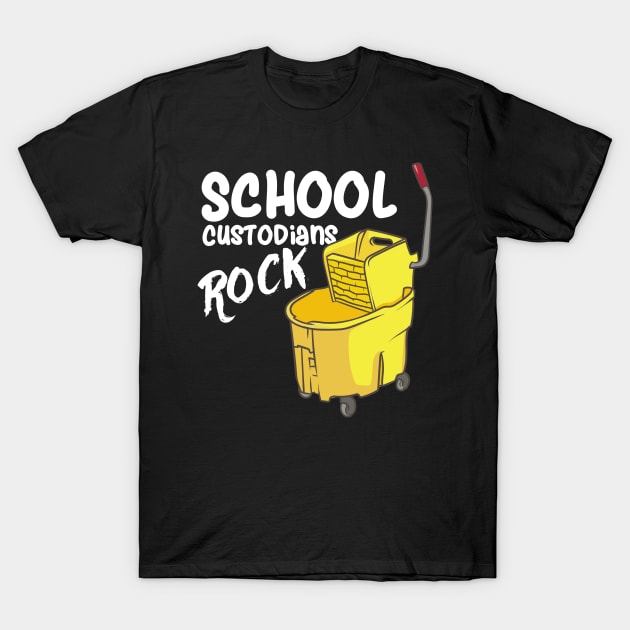 School Custodians Rock Janitor T-Shirt by maxcode